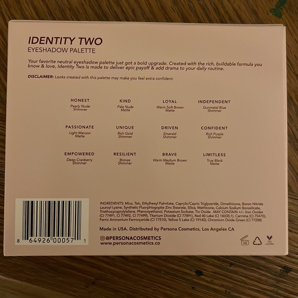 Persona cosmetics Identity Two Eyeshadow Palette - Picture 2 of 2